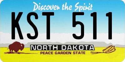 ND license plate KST511