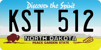 ND license plate KST512