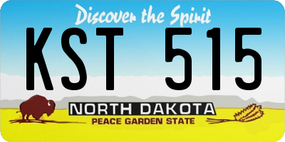 ND license plate KST515