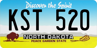 ND license plate KST520