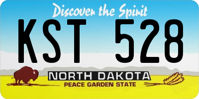 ND license plate KST528