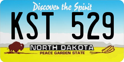 ND license plate KST529
