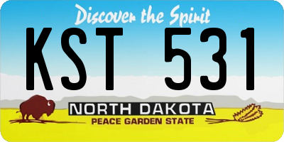 ND license plate KST531
