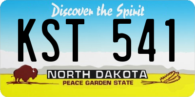 ND license plate KST541