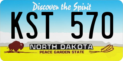 ND license plate KST570