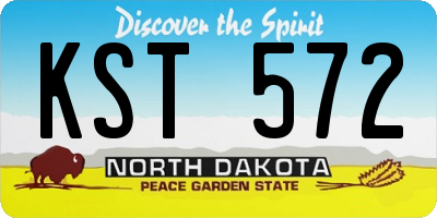 ND license plate KST572