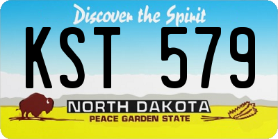 ND license plate KST579