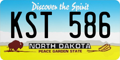 ND license plate KST586