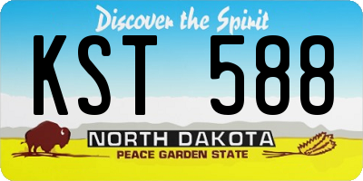 ND license plate KST588