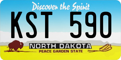 ND license plate KST590