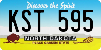 ND license plate KST595