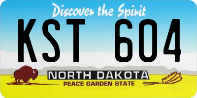 ND license plate KST604