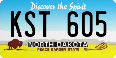 ND license plate KST605