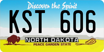ND license plate KST606