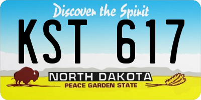 ND license plate KST617