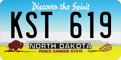 ND license plate KST619