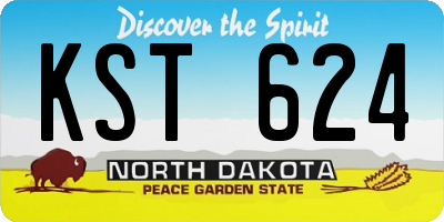 ND license plate KST624