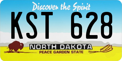 ND license plate KST628