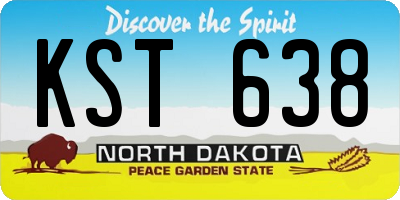 ND license plate KST638