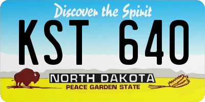 ND license plate KST640