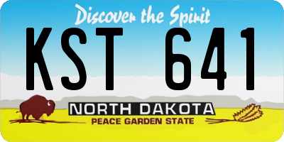 ND license plate KST641