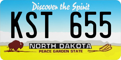 ND license plate KST655