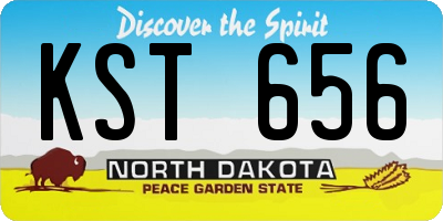ND license plate KST656