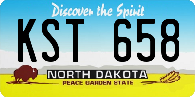 ND license plate KST658
