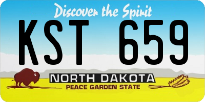 ND license plate KST659