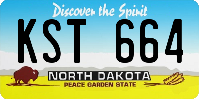 ND license plate KST664