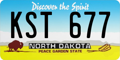 ND license plate KST677