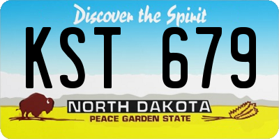 ND license plate KST679