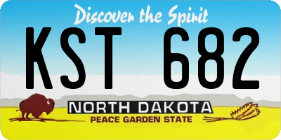 ND license plate KST682