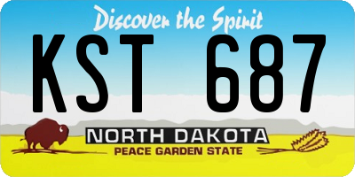 ND license plate KST687