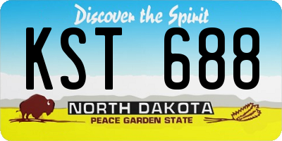 ND license plate KST688