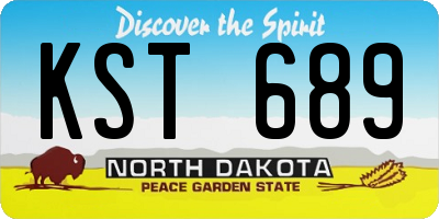 ND license plate KST689