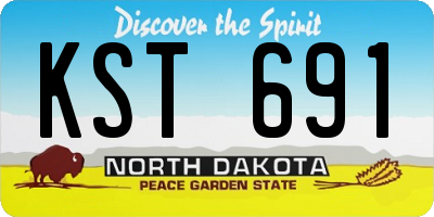 ND license plate KST691