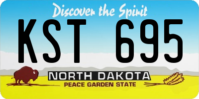 ND license plate KST695