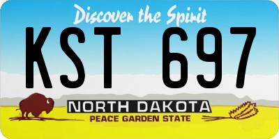 ND license plate KST697