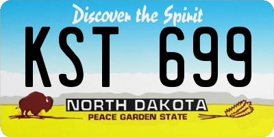 ND license plate KST699