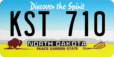 ND license plate KST710