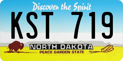 ND license plate KST719