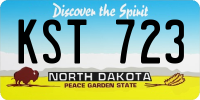 ND license plate KST723