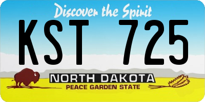 ND license plate KST725