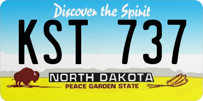 ND license plate KST737
