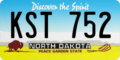 ND license plate KST752