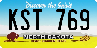 ND license plate KST769