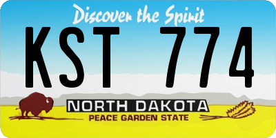 ND license plate KST774