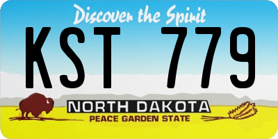 ND license plate KST779