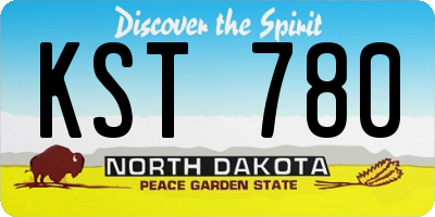 ND license plate KST780